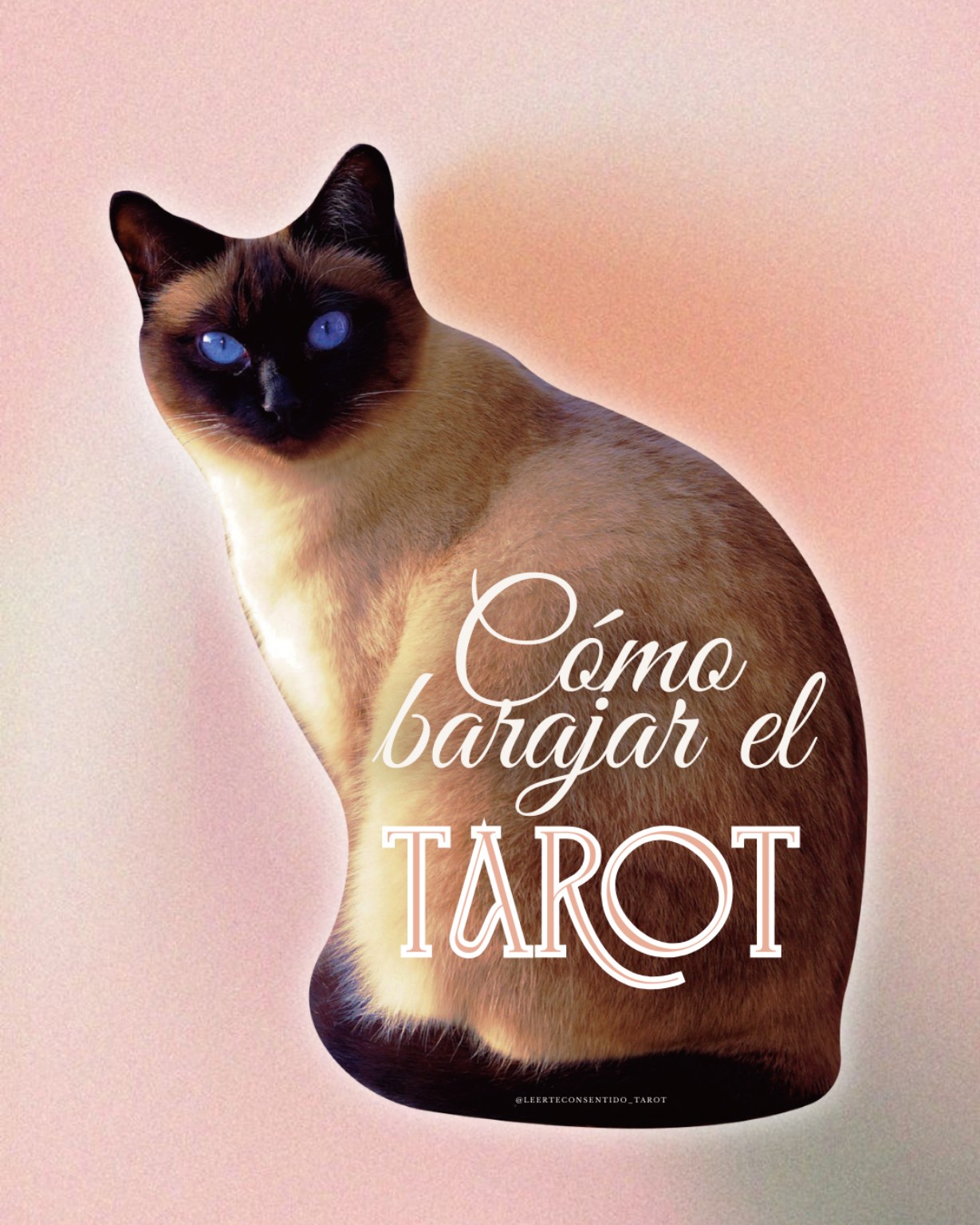 Publicación de Instagram sobre cómo barajar el tarot